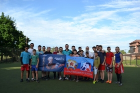 Представители органов власти ЛНР приняли участие в товарищеском футбольном матче