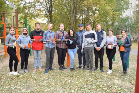 Студенты ЛГПУ совместно с активистами ОД «Мир Лугащине» облагородили спортивную площадку 