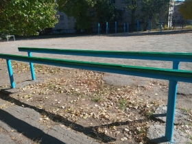 Активисты ЛГПУ облагородили спортивную площадку возле одной из школ города Луганска